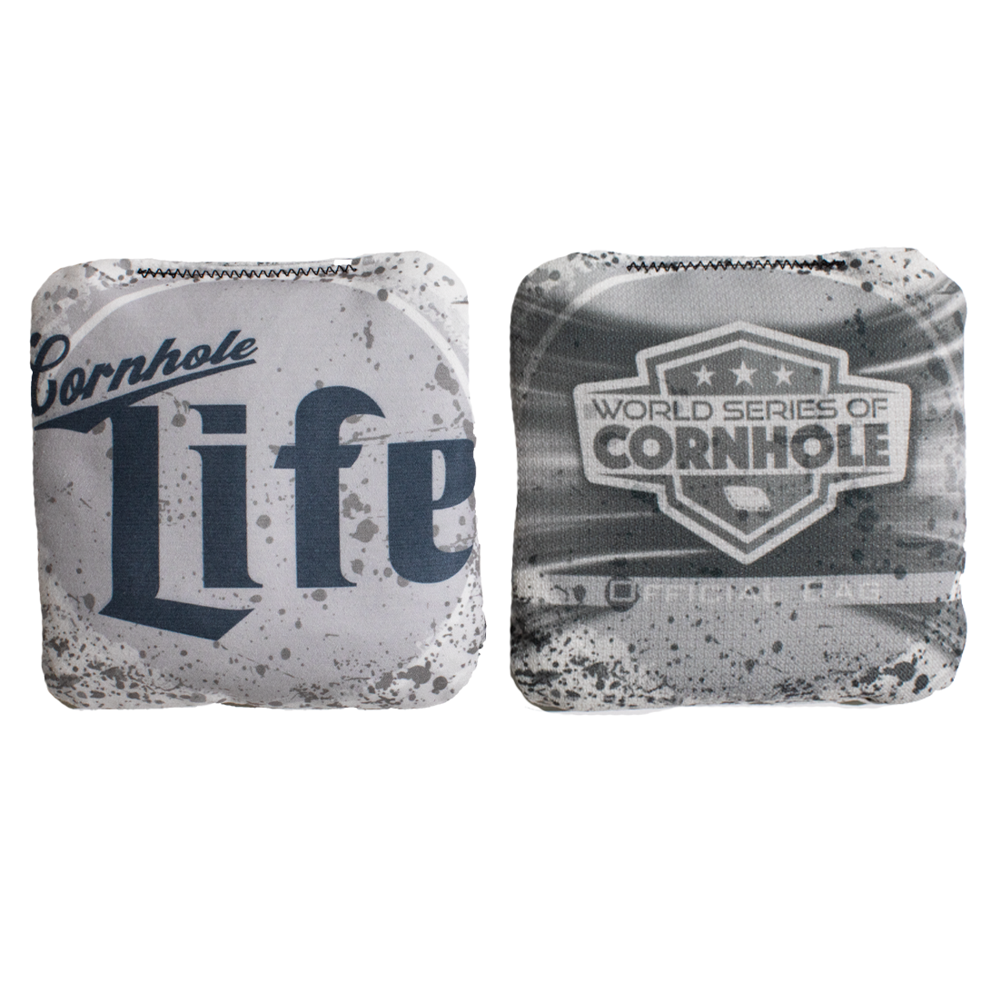 Cornhole Life Blue & White - 6 Inch WSOC Official Pro Cornhole Bags