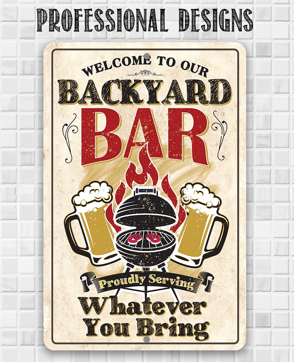 Backyard Bar - Metal Sign