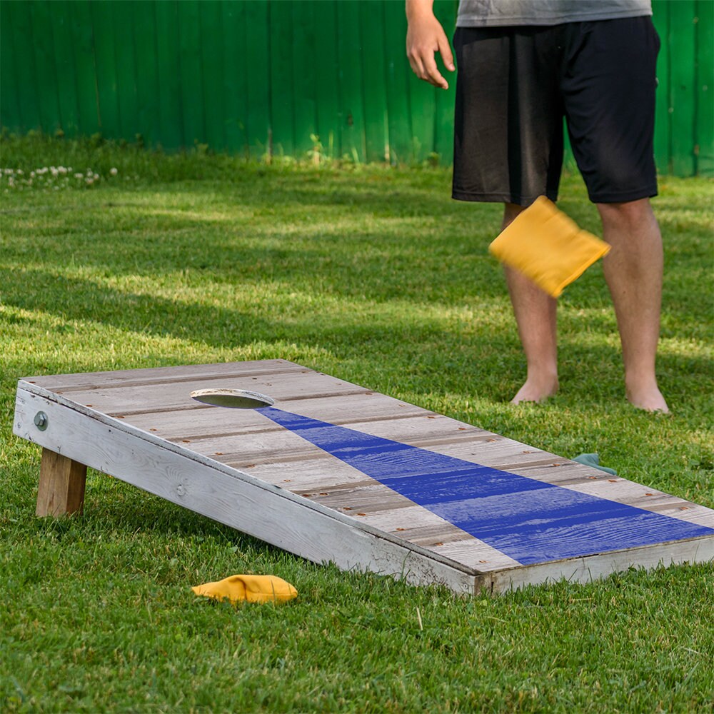 Blue Arrow - Cornhole Board Wrap - Set of 2