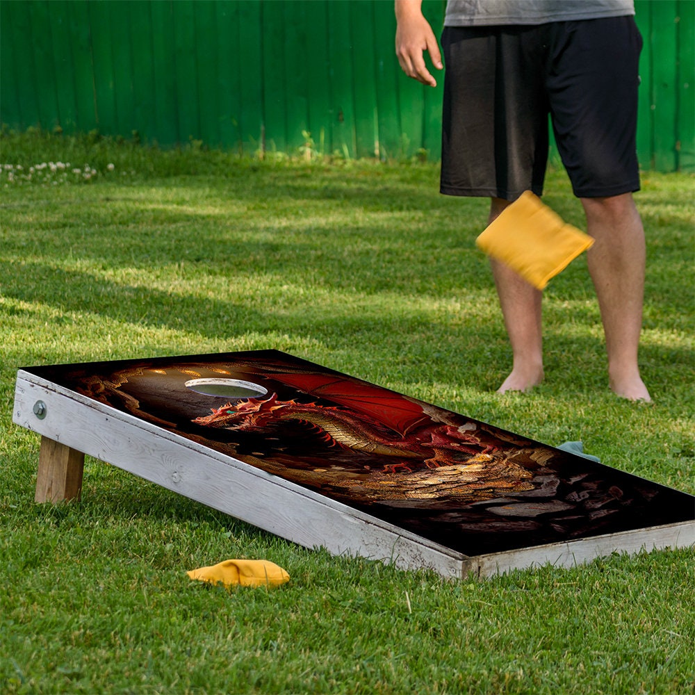Fierce Fantasy Dragons - Cornhole Board Wrap - Set of 2