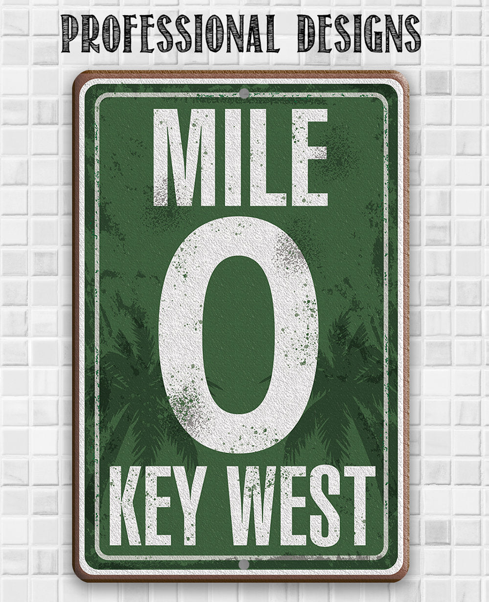 Mile Zero Miami - Metal Sign