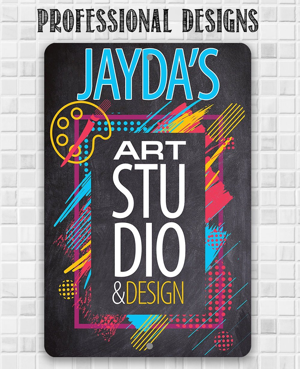 Personalized - Art Studio - Metal Sign