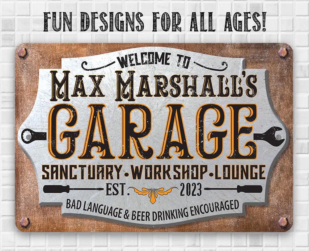 Personalized - Welcome to Garage - Metal Sign