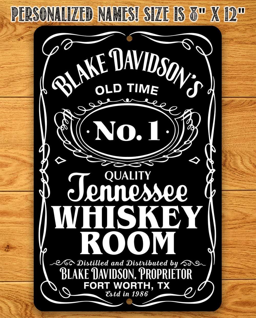 Personalized - Whiskey Room - Metal Sign
