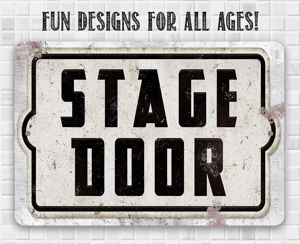 Stage Door Direction (Pointing Right) - Metal Sign