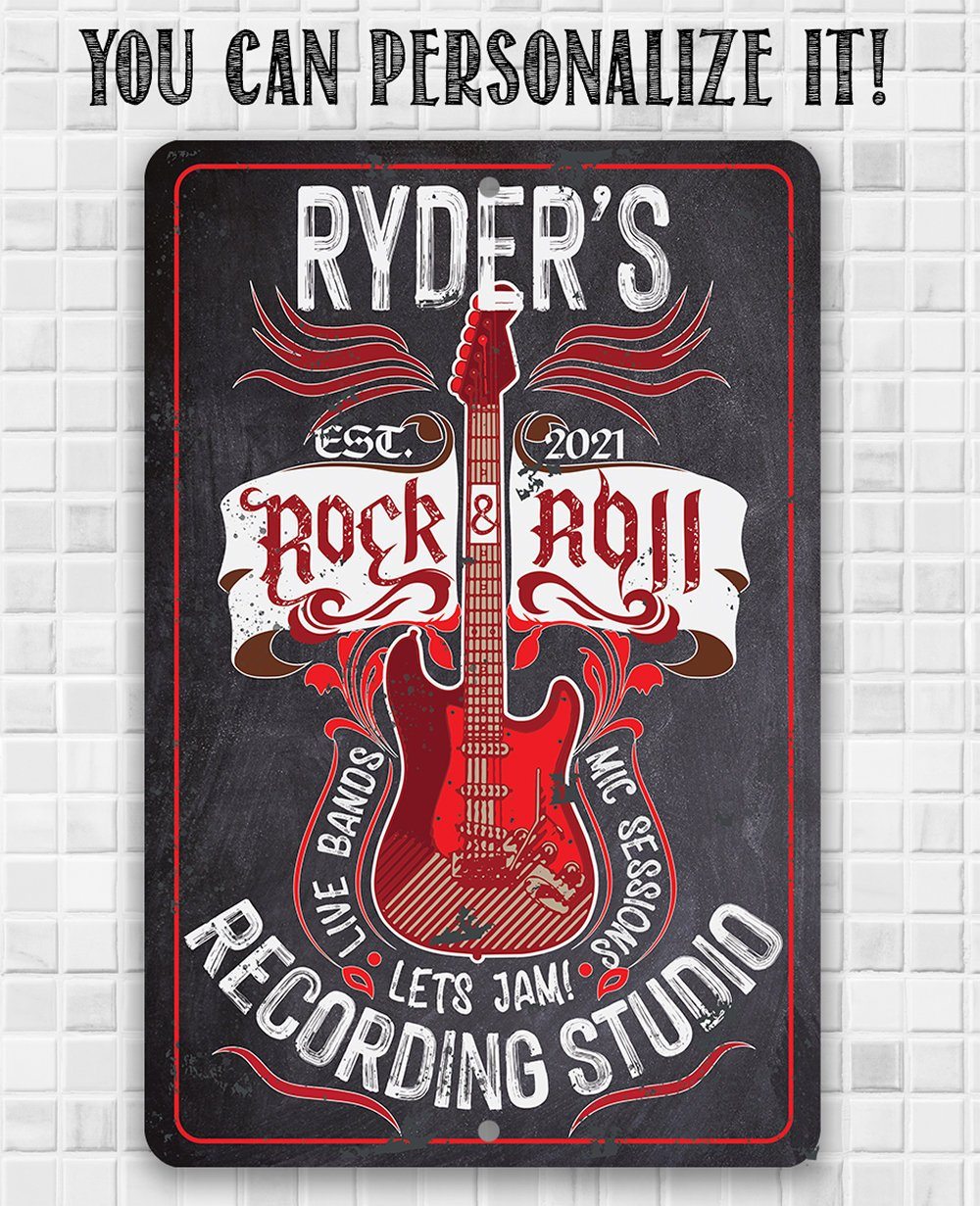 Personalized - Rock & Roll - Metal Sign