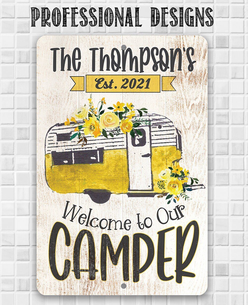 Personalized - Welcome To Our Camper - Metal Sign