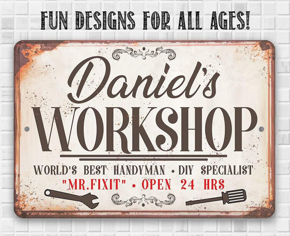 Personalized - Workshop - Metal Sign