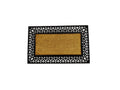 Fleur de Lis Natural Rubber Designer Coir Mat