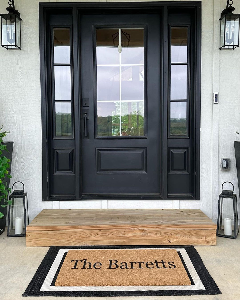 Plain Text Personalized Doormats