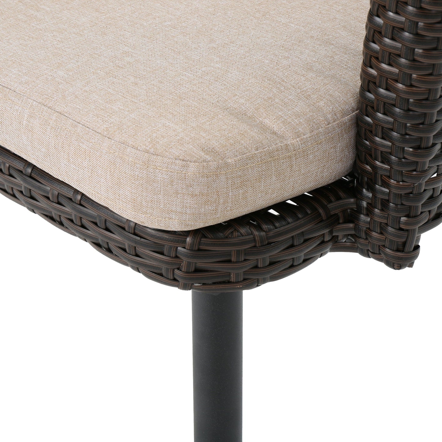 Kenneth 3 Pieces Chat Set Outdoor Furniture - Brown Multi