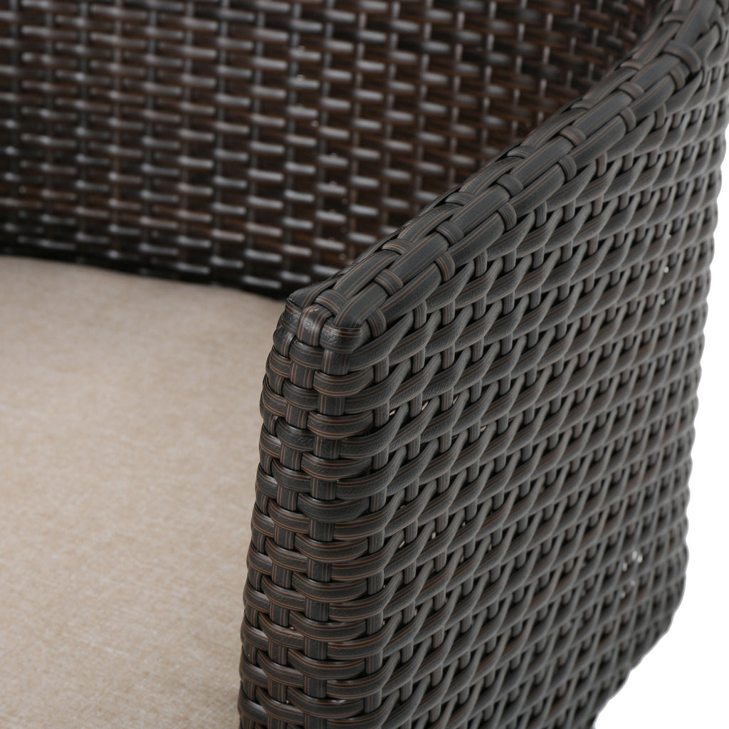 Kenneth 3 Pieces Chat Set Outdoor Furniture - Brown Multi