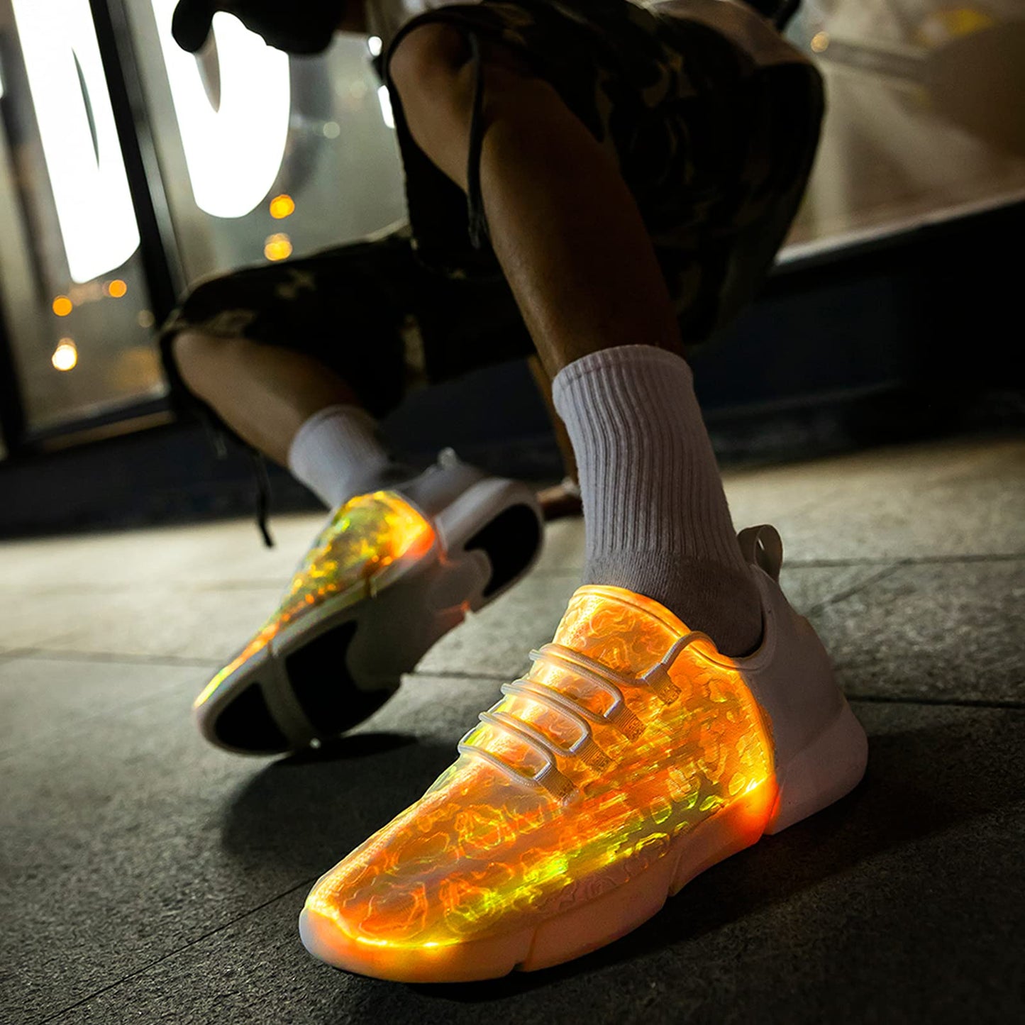 LED Fiber Optic Shoes Light Up Sneakers