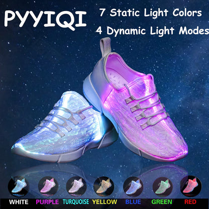 LED Fiber Optic Shoes Light Up Sneakers