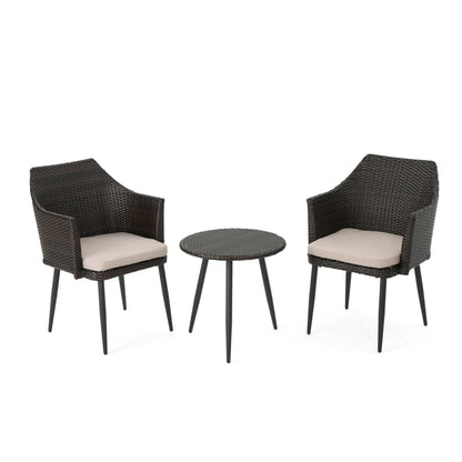 Kenneth 3 Pieces Chat Set Outdoor Furniture - Brown Multi