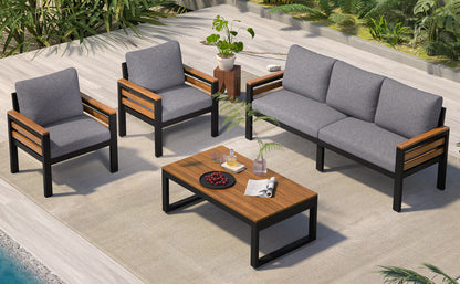GO 4-Piece Outdoor Furniture Sofa Set for 5 People