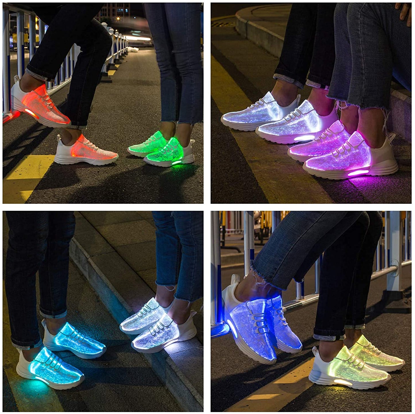 LED Fiber Optic Shoes Light Up Sneakers