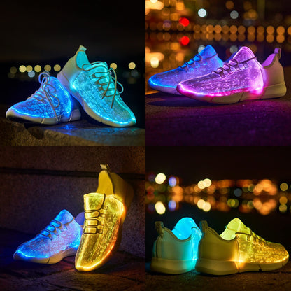 LED Fiber Optic Shoes Light Up Sneakers