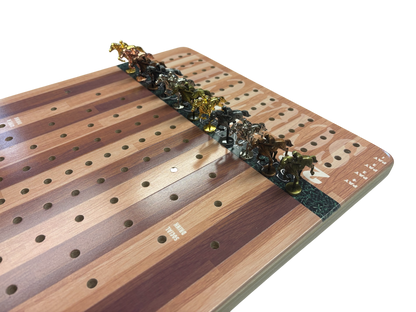 The Horse Race Party Game Brown Striped Track Edition
