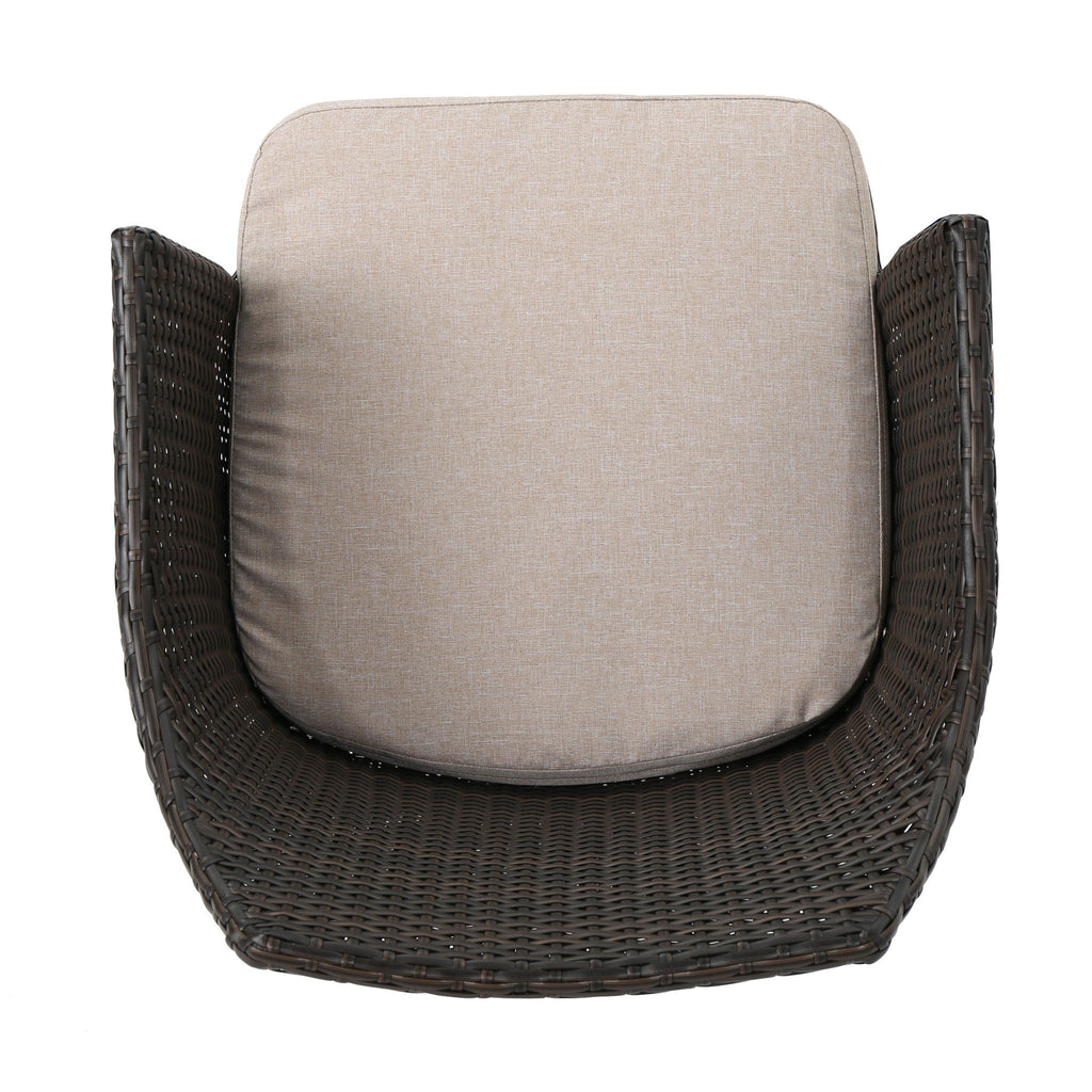 Kenneth 3 Pieces Chat Set Outdoor Furniture - Brown Multi