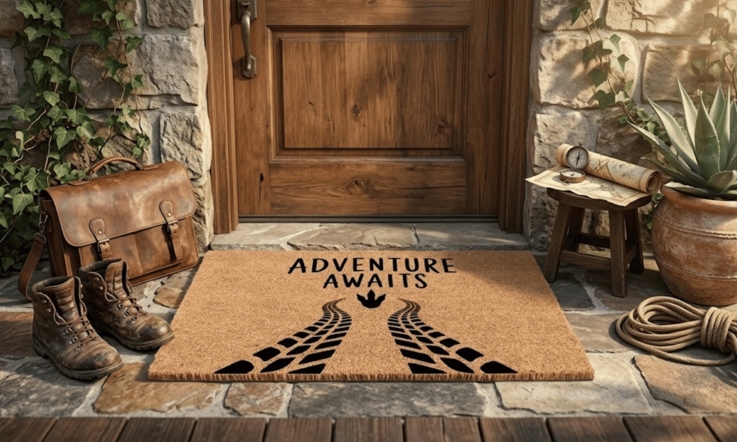 Adventure Awaits Coir Mat