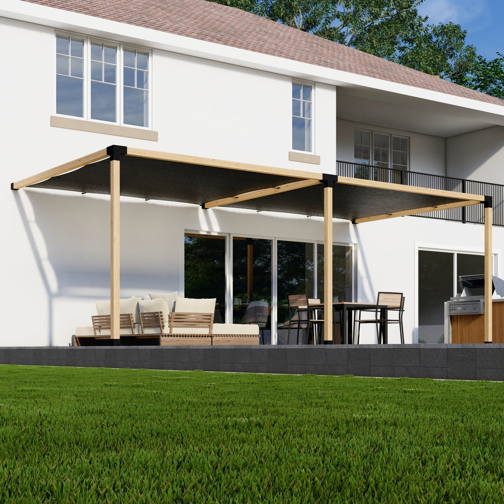 DIY Pergola Kit for an Attached Pergola With Canopies - Any Size Up to 24' x 12'