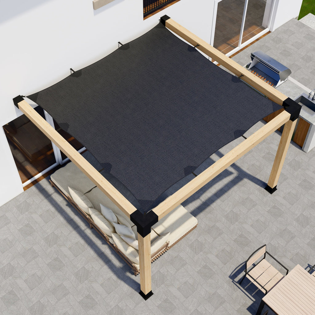 DIY Pergola Kit for an Attached Pergola With Canopy - Any Size Up to 12' x 12'