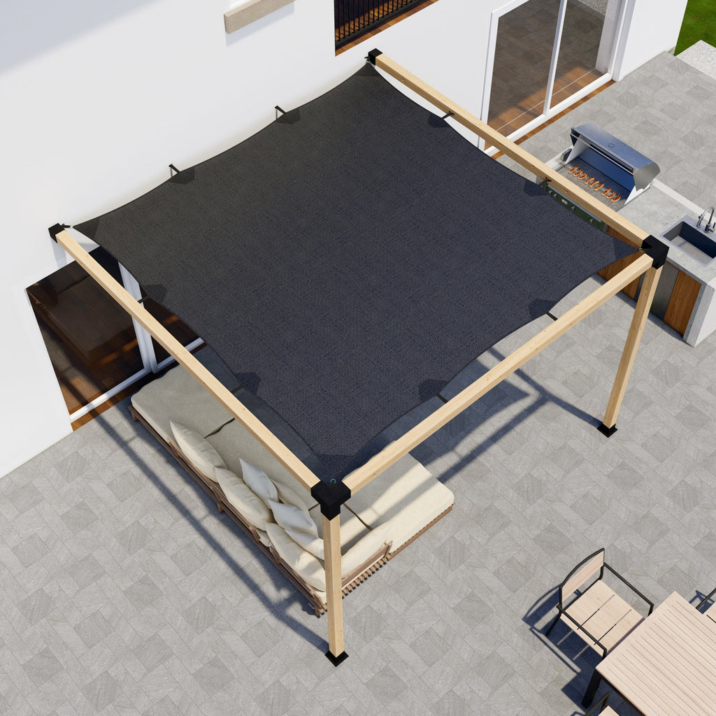DIY Pergola Kit for an Attached Pergola With Canopy - Any Size Up to 12' x 12'