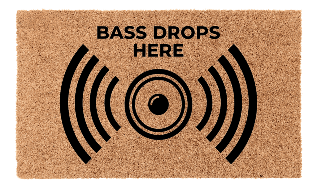 Bass Drops Here Coir Mat