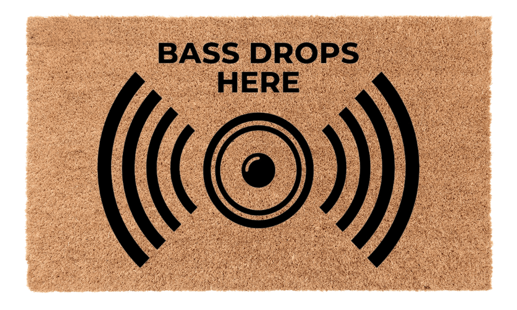 Bass Drops Here Coir Mat
