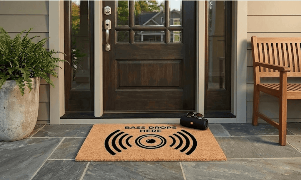 Bass Drops Here Coir Mat