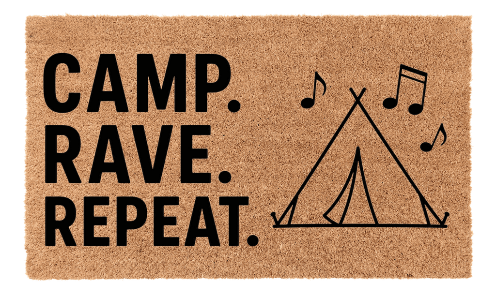 Camp Rave Repeat Coir Mat