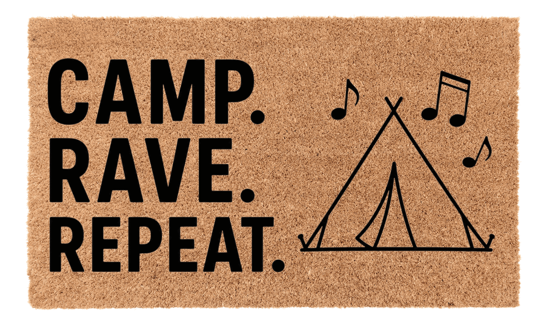 Camp Rave Repeat Coir Mat