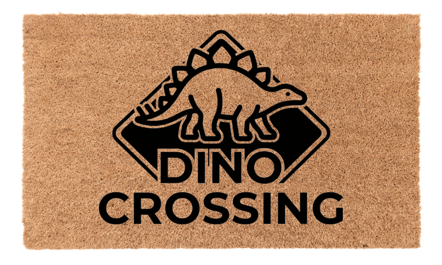 Dino Crossing Coir Mat