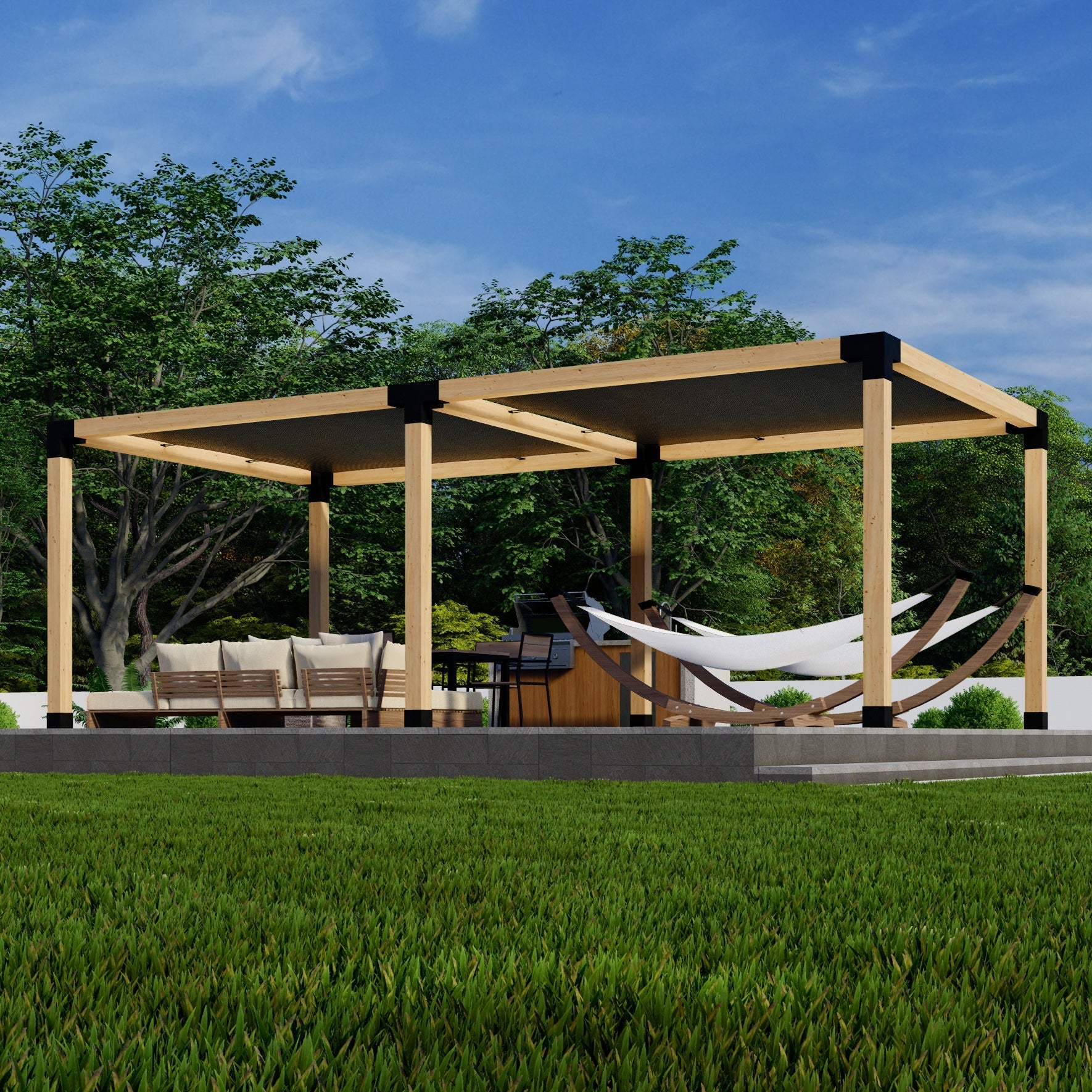 DIY Pergola Kit for a Freestanding Pergola With Canopies - Any Size Up to 24' x 12'