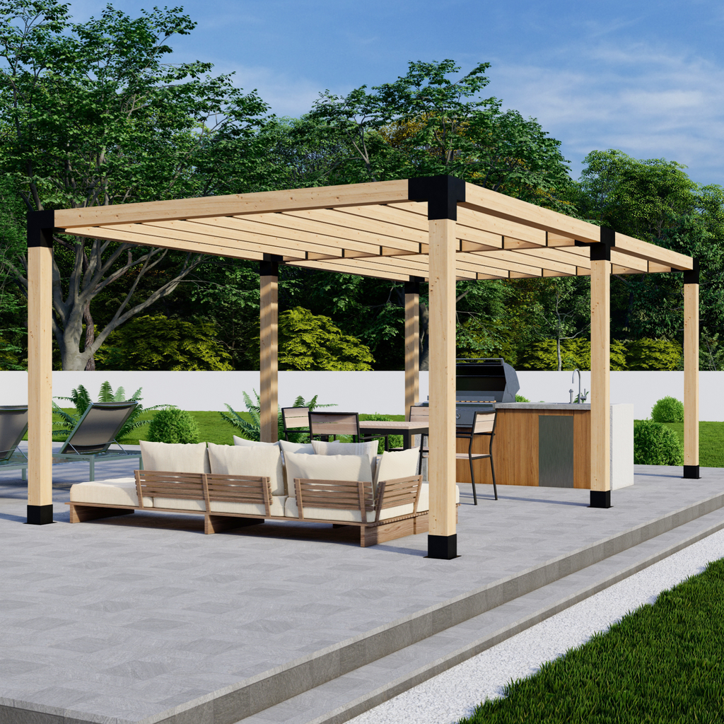 DIY Pergola Bracket Kit for a Freestanding Pergola With Slatted Roof - Any Size Up to 24' x 12'