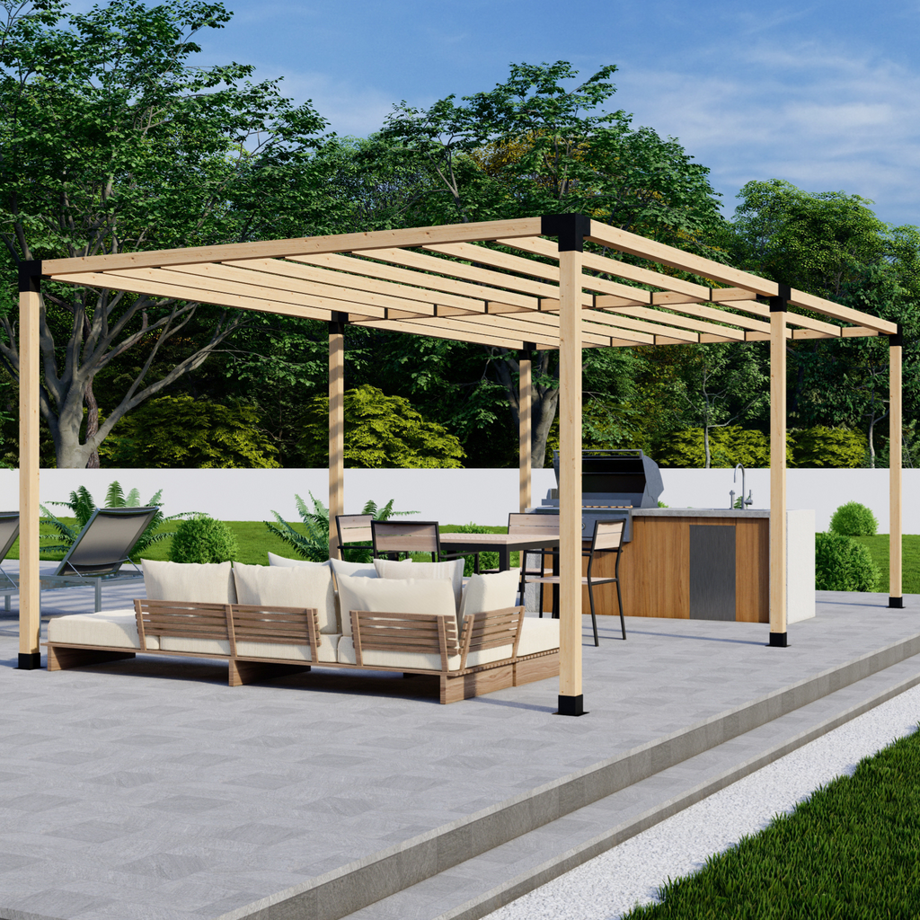 DIY Pergola Bracket Kit for a Freestanding Pergola With Slatted Roof - Any Size Up to 24' x 12'