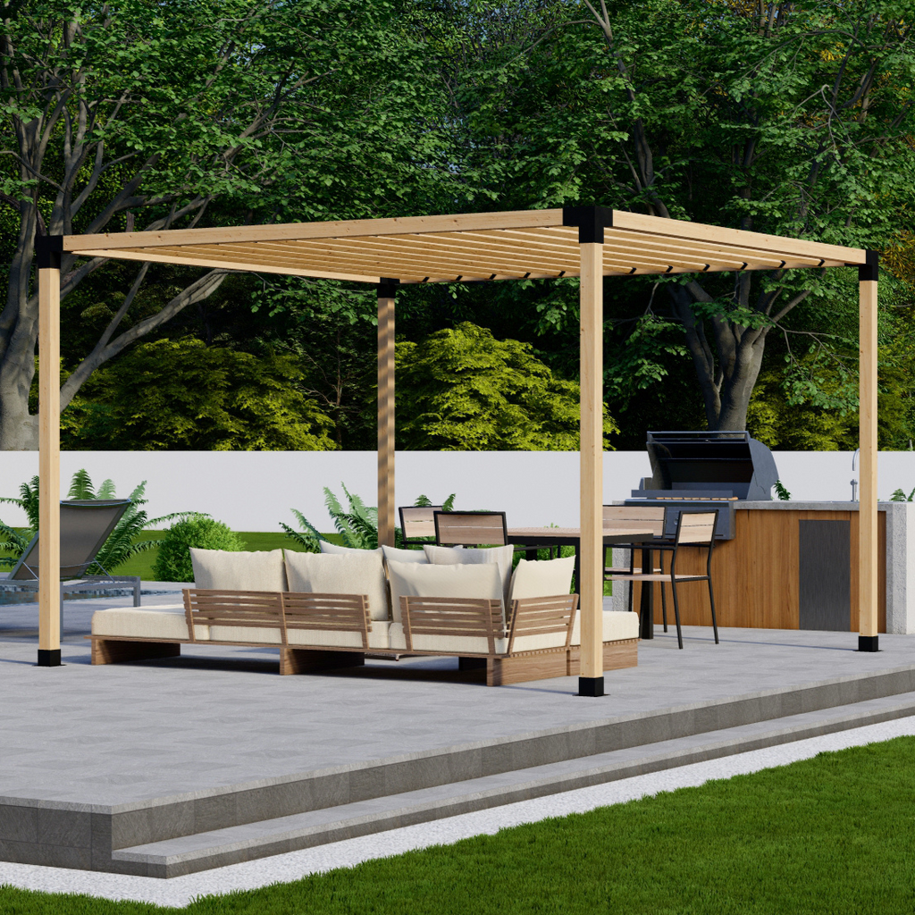 DIY Pergola Bracket Kit for a Freestanding Pergola With Slatted Roof - Any Size Up to 12' x 12'