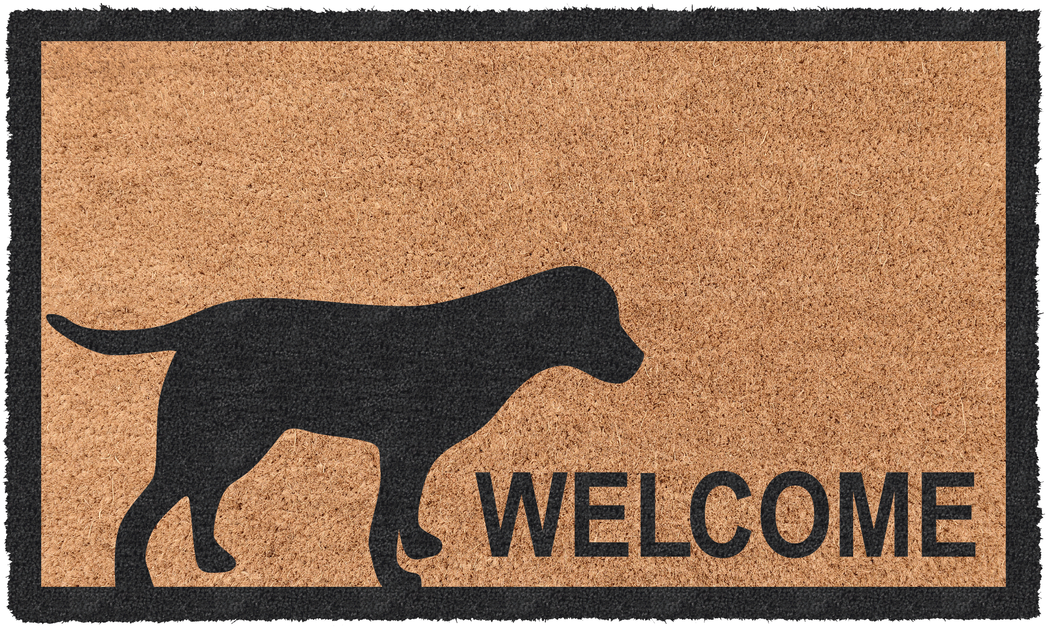 Labrador Welcome Vinyl Coir Doormat