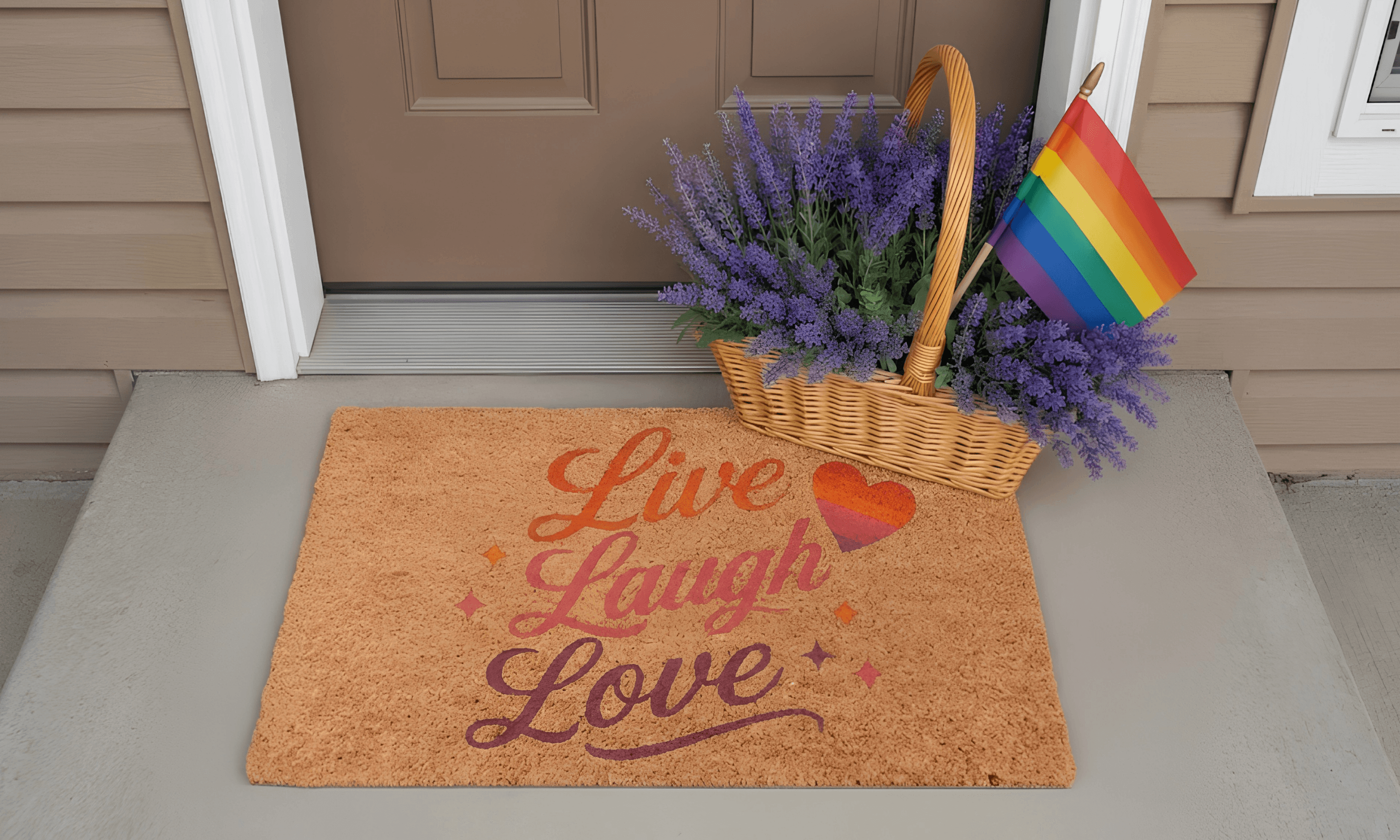 Live Laugh Love Coir Mat