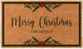 Personalized Bordered Christmas Doormat