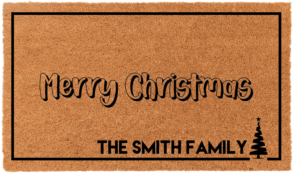 Personalized Christmas Tree Doormat