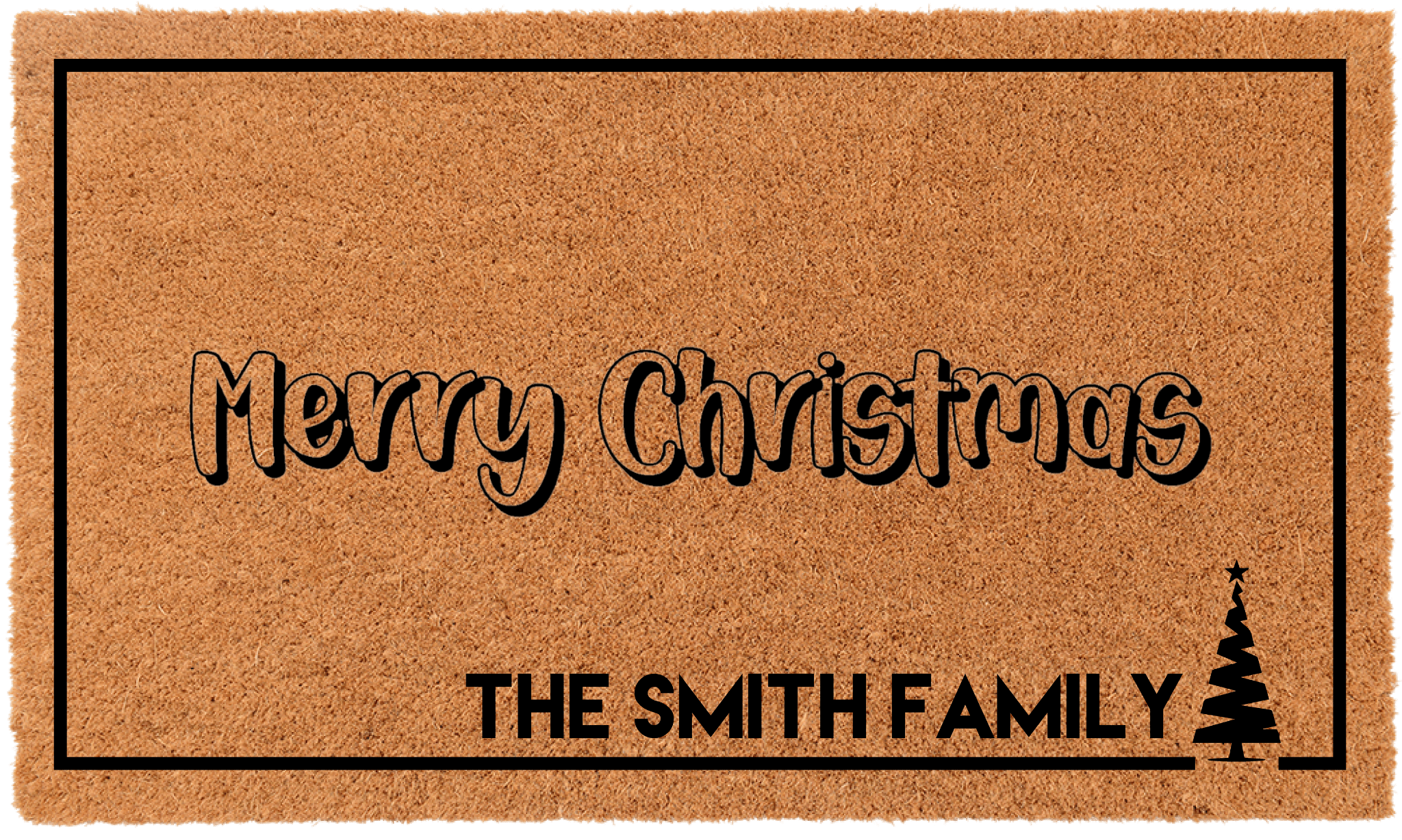 Personalized Christmas Tree Doormat
