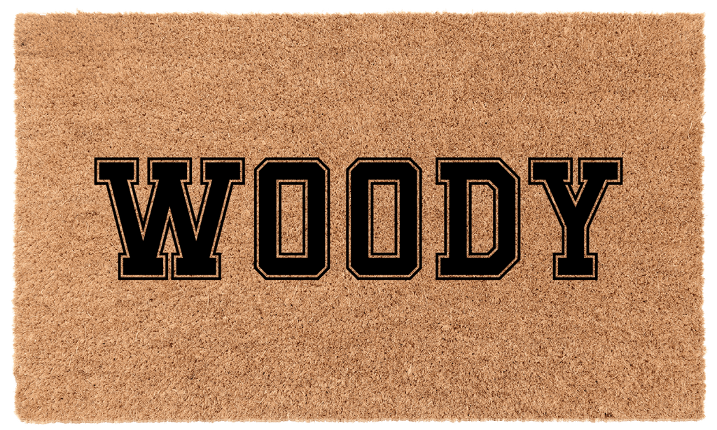 Woody Name Customizable Coir Mat