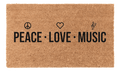 Peace Love Music Coir Mat