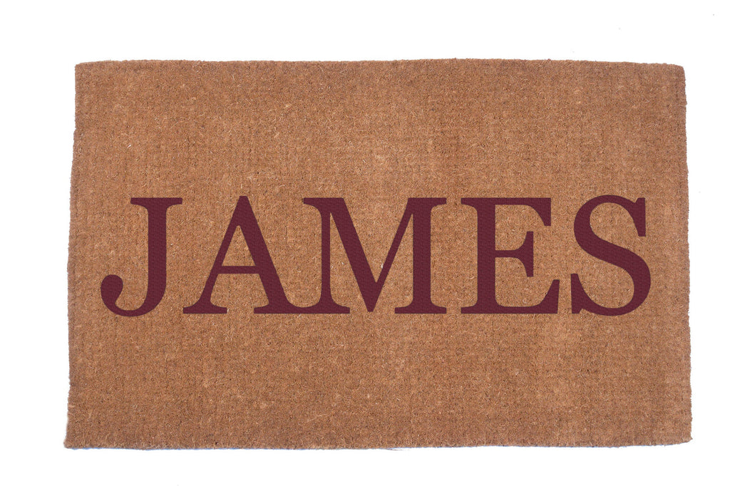 Plain Text Personalized Doormats