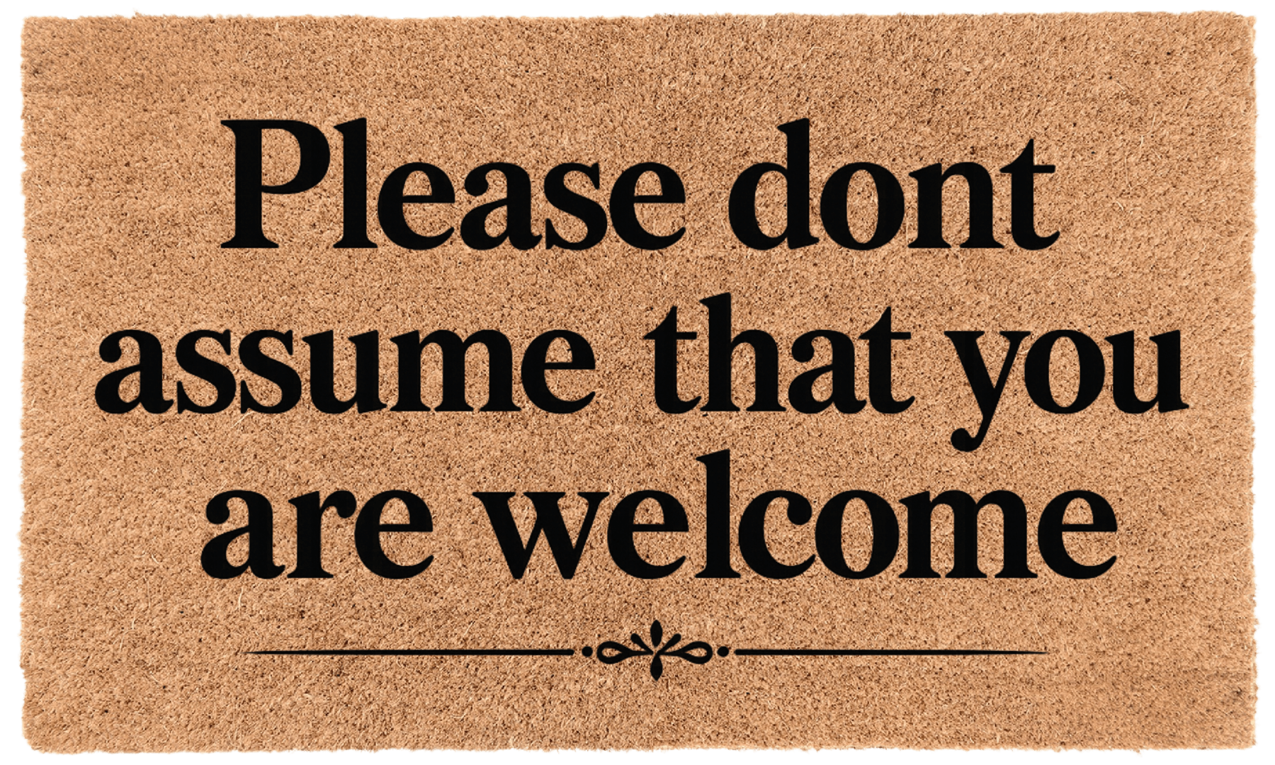 Please Dont Assume That You Are Welcome