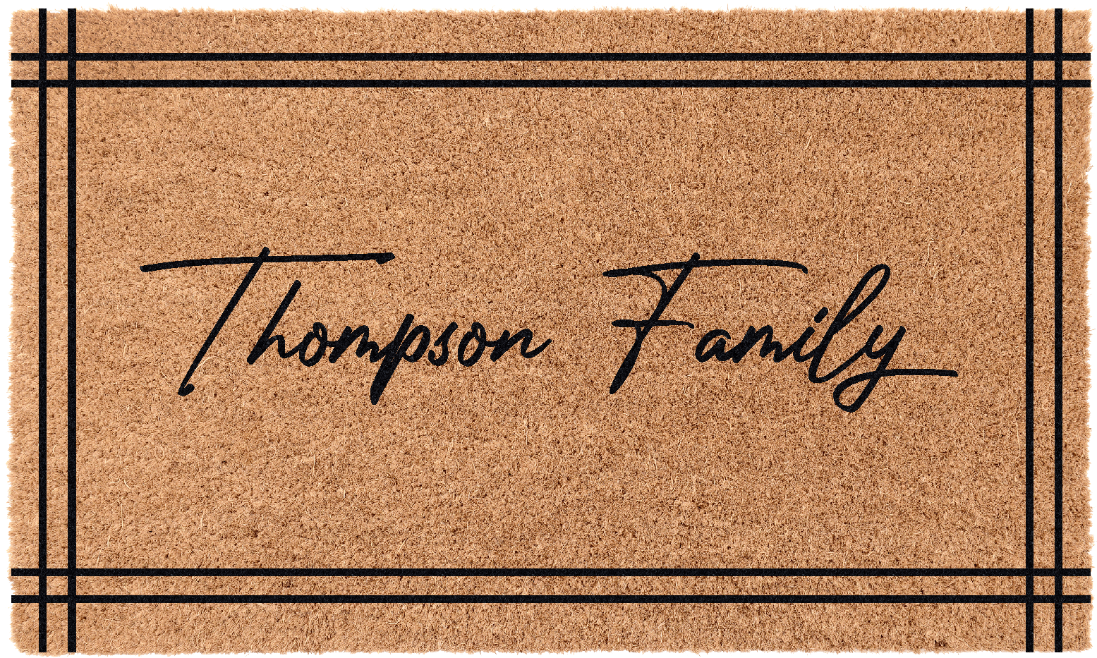 Ribbon Border Personalized Doormat