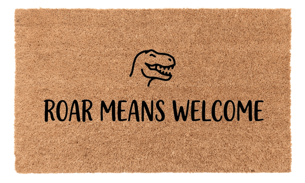 Roar Means Welcome Coir Mat