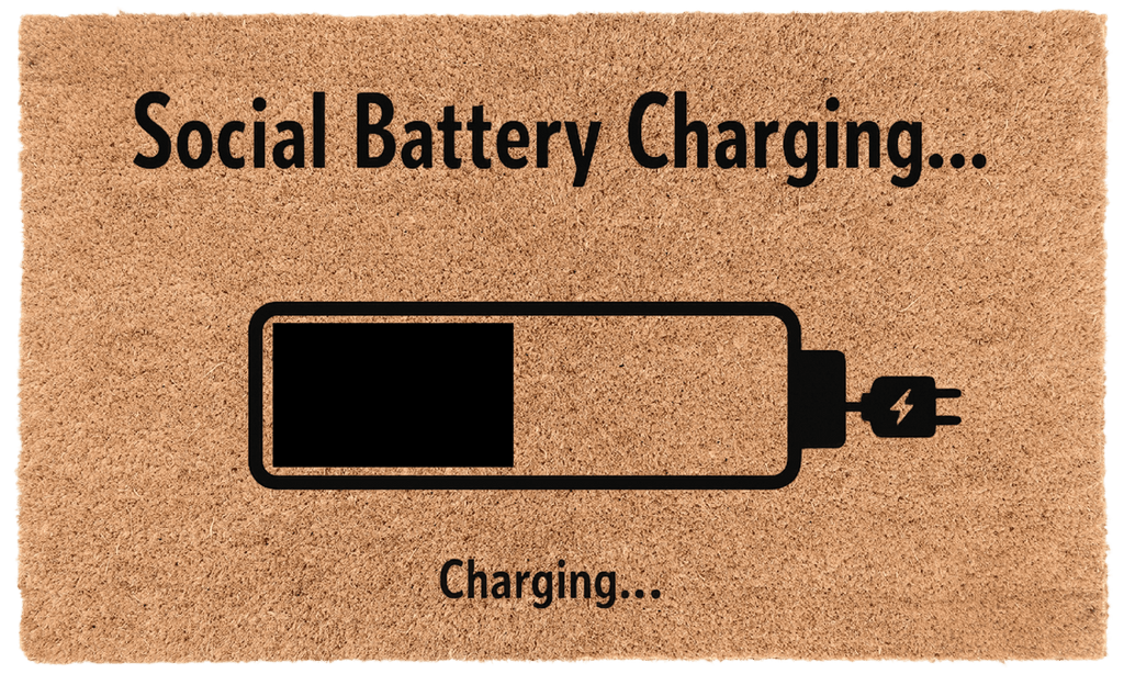 Social Battery Charging Coir Mat